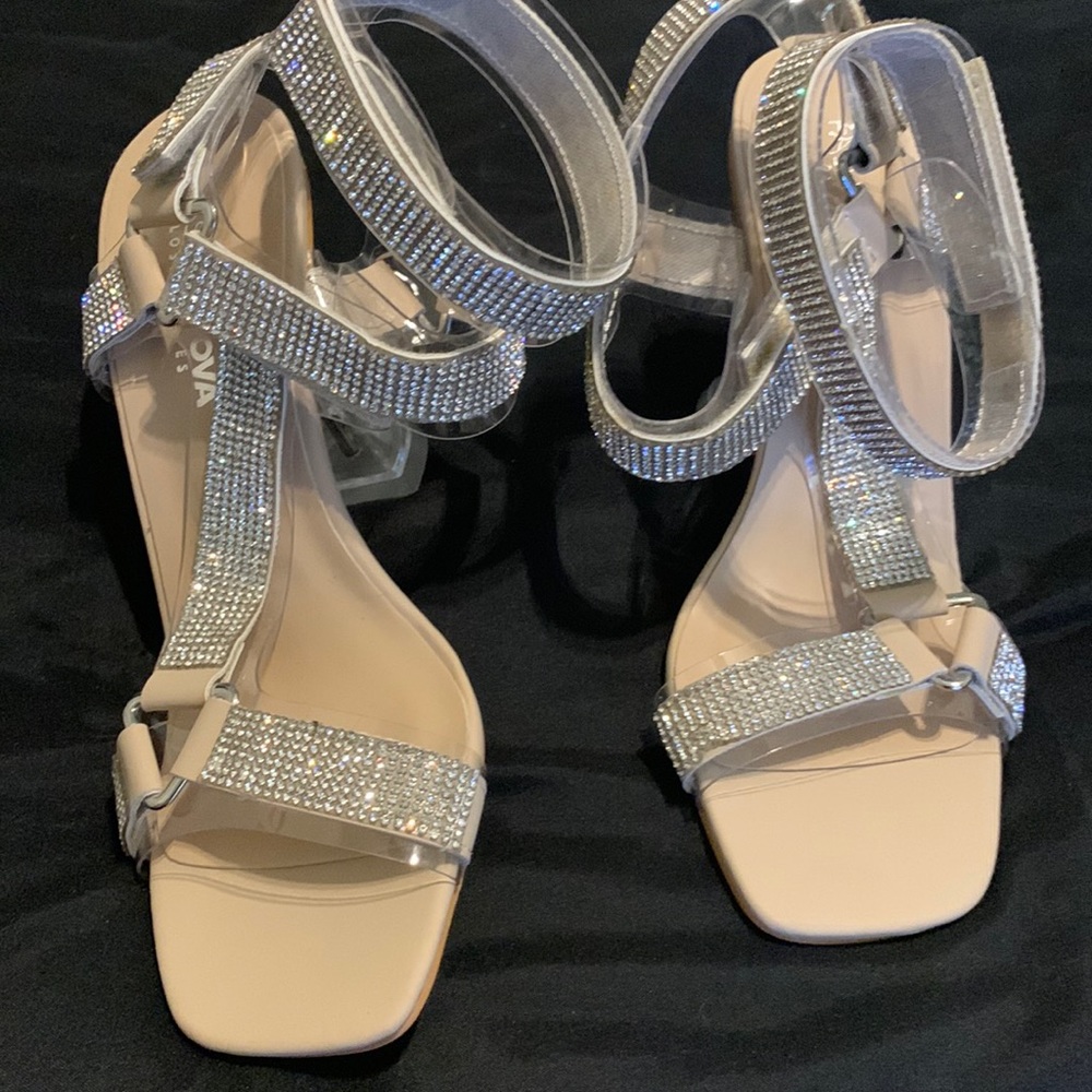 Rhinestone 4 inch heels